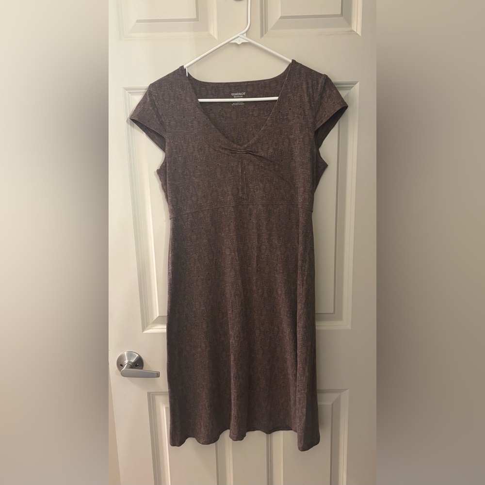 Toad & Co Rosemarie Dress in Brown Boho Print, Size M